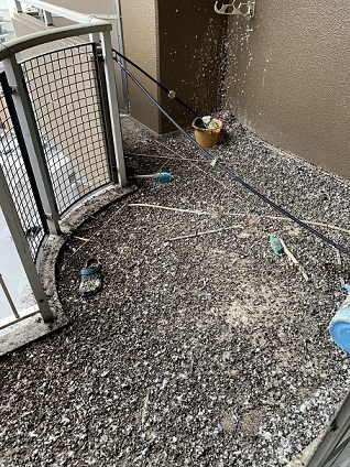 大阪市北区マンションベランダ施工前2