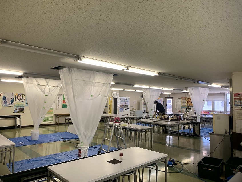 F山通運様社員食堂エアコン分解洗浄事例 F山通運様社員食堂エアコン分解洗浄事例