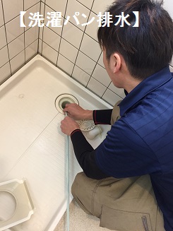 洗濯パン排水洗浄
