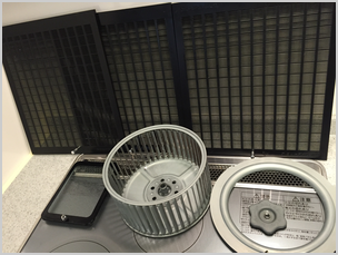 シロッコファン分解洗浄後