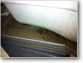 浴室清掃エプロン内部洗浄