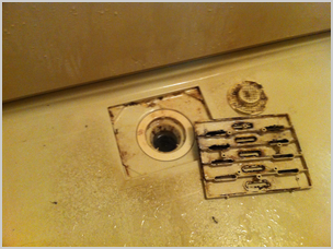 お風呂の排水清掃前