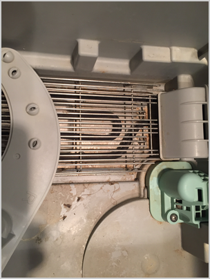 食洗機ヒーター回り洗浄前