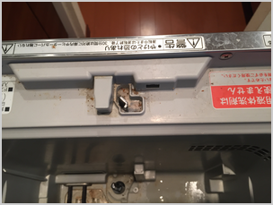 食洗機蓋部分洗浄前