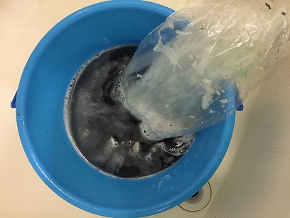 洗浄後の汚水 洗浄後の汚水