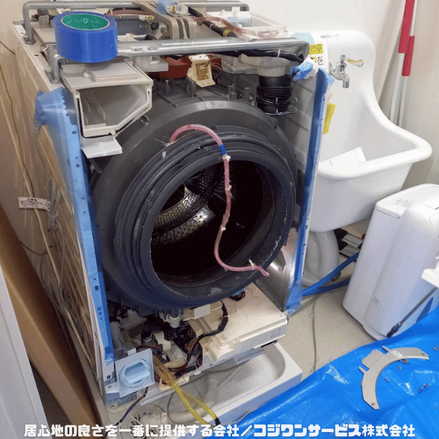 東芝ドラム洗濯機TW-127X7Lを分解洗浄 - サービス事例 - ハウス