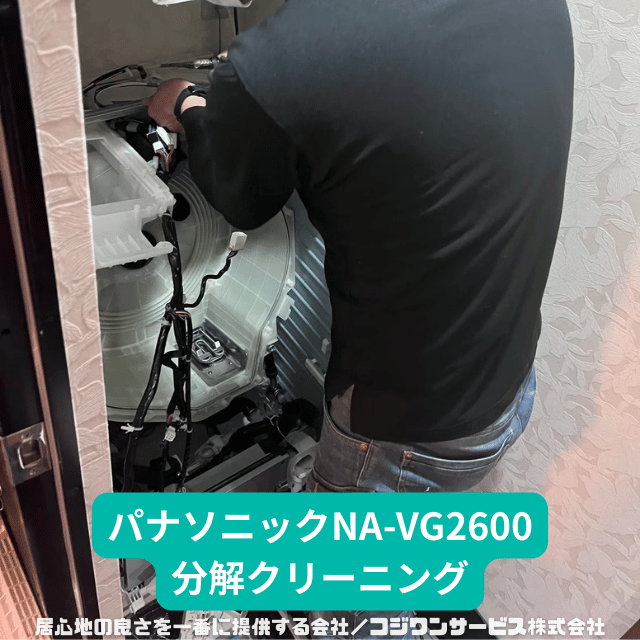 パナソニックドラム式洗濯機NA-VG2600を分解洗浄 - サービス事例