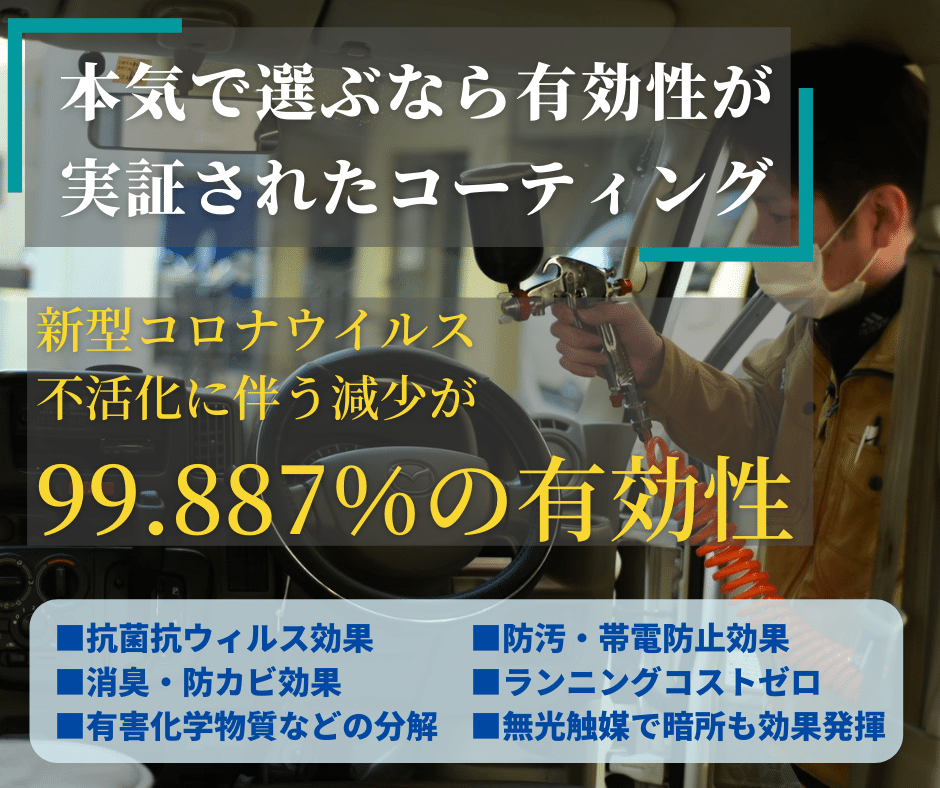 有効性実証の抗菌コート